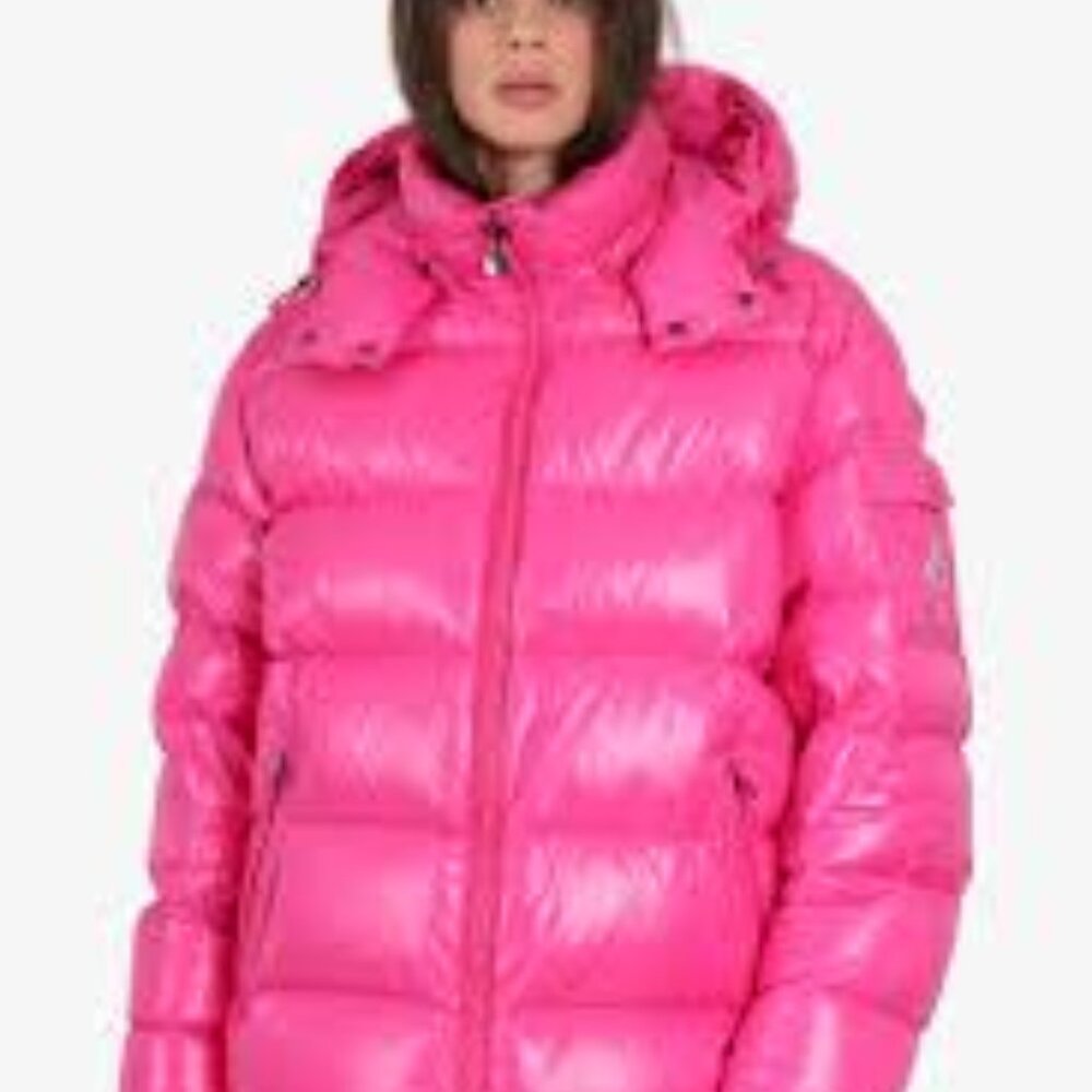 COPY - BRAND NEW- NEVER WORN moncler maya giubbotto PUFFER PINK Size 3
